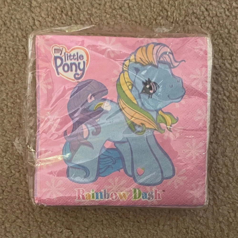 Vintage Design Ware My Little Pony Rainbow Dash Dessert Party Napkins